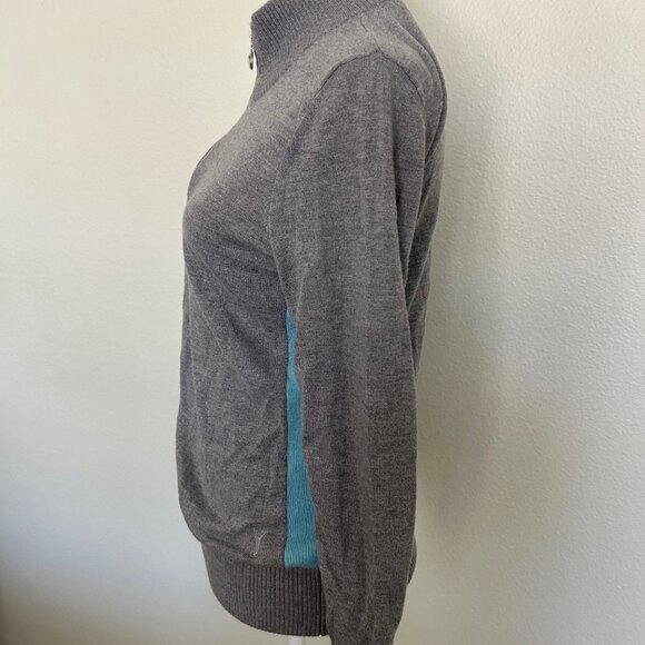 Golfino Pullover SZ6 Womens 1/4 Zip Sweater Wool Blend Gray Golf Athleisure - Picture 3 of 7
